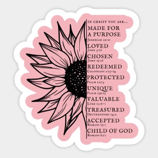 Your Identity In Christ - Bible Verses Sticker